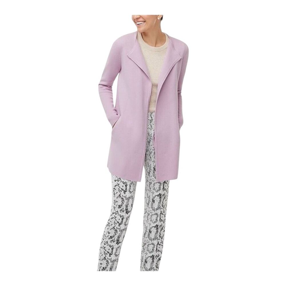 J. Crew Soft Lilac Open Cardigan